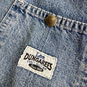 ビッグサイズ☆良好 80s 90s Lee DUNGAREES Cant Bustem デニム カバーオール ビンテージ ドーナツボタン キャントバステム レイルロードの画像6