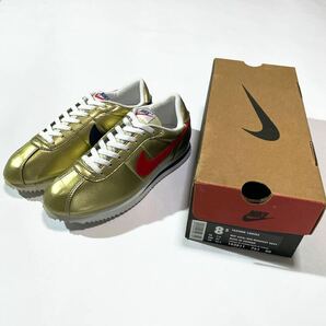 デッドストック♪90s Nike レザーコルテッツ 26.5cm US8.5 金 ビンテージ ゴールド アトランタオリンピック 五輪 スニーカー 97年製 箱付きの画像1