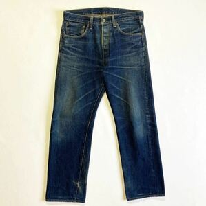 ヒゲ美色☆良好 LEVIS 501XX レプリカ W33 ビンテージ 日本製 55501ビッグE リーバイス 501XX BigE 復刻 LVC 革パッチ ハチノス