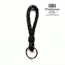 【美ユーズド品】Whitehouse Cox ホワイトハウスコックス P1280 キーホルダー ネイビー 英国製/革 メッシュ キーフォブ イントレチャート_画像7