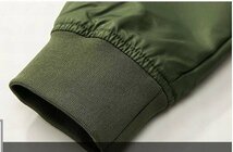 JK-緑 空軍 ミリタリー(実寸3XL) 新品 人気 1◆高級セレブdesigner* 高品質 軽量 防寒 暖かい ジャケット 秋冬 アウター_画像7