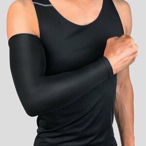 腕カバー アームスリーブ アームカバー コンプレッション 着圧 吸汗速乾 UVカット スポーツ バスケ ランニング 2枚セット　Lサイズ