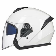 バイクヘルメット ジェットヘルメット　ハーフヘルメット UVカット　半帽　11色　ダブルシールド　着脱できる内装　M～XL_画像1