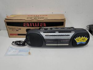 △aiwa CS-W520 2ウェイ 4スピーカー ラジカセ アイワ オーディオ機器 動作品 FM/AMラジオ カットテープ(KS4-89)