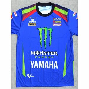 MONSTER ENERGY YAMAHA ドライTシャツ・LARGE・未使用/新品・即決／motogp,モンスター エナジー,ヤマハ,ロッシ,クアルタラロ,YZR-M1,YZF,R1