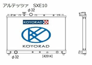 車検対応 Forサーキット/ドリフト 超軽量/高性能 コーヨーラド KOYORAD レーシングアルミラジエター アルテッツァ SXE10 KV010690R Type-M