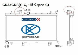 在庫あり】 超軽量/高性能 コーヨーラド KOYORAD レーシングアルミラジエター インプレッサ GDA GDB(C-G) KH091672R トラスト/BLITZ