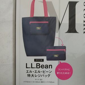 L.L.Bean 折りたためる特大レジバッグ、雑誌