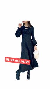 OLIVE des OLIVE【WEB限定】デコルテ開きワンピース