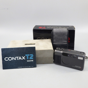 1円〜 Contax コンタックス T2 ブラック ※通電確認済 現状品 箱付き カメラ 314-2579354【O商品】の画像1