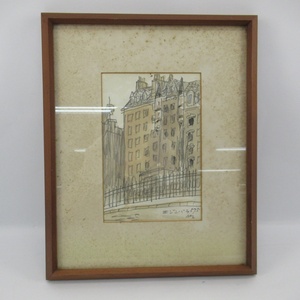 Art hand Auction 1 yen ~ Yusaku Shibata Edinburgh 1988 Sketch Watercolor/Pencil Signed Art Framed Fine Art Painting 167-2519749 [O Product], artwork, painting, pencil drawing, charcoal drawing