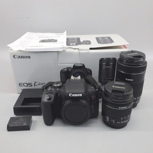 1円〜 Canon キヤノン EOS Kiss X9i ダブルズームキット ※通電確認済み 現状品 箱付き カメラ 200-2596743【O商品】