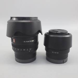 1円〜 SONY ソニー レンズ 2点 SEL24F14GM FE 24mm F1.4 GM / SEL50F18F FE 50mm F1.8 ※動作未確認 現状品 レンズ 230-2629832【O商品】