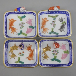 1 jpy ~ HEREND Herend shino wazlipowason(PO)ob long tray man da Lynn 4 point Western-style tableware China hobby HEREND tableware 4-2654888[O commodity ]