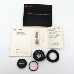 1円〜 Leica ライカ M6 レンジファインダーカメラ MINOLTA 40mm 1:2 レンズ ケース付 シャッターのみ確認済 現状品 y300-2657073【Y商品】の画像8