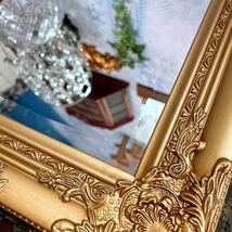 アンティークな部屋 アンティーク調 壁掛け鏡（GOLD） ウォールミラー （縦横掛け2wey） ロイヤルサロン #店舗什器 #アンティーク _画像7