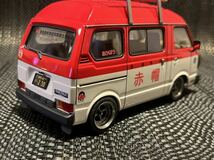 アオシマ 1/24 スバル サンバー 赤帽仕様 K87 SUBARU SAMBAR Akabou 改シャコタン快速仕様！_画像3