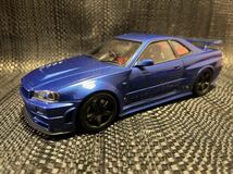 タミヤ模型　1/24 ニスモ R34GT-R Zチューンベイサイドブルー完成品！_画像1