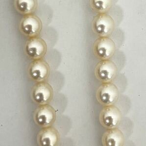 美品 アコヤ あこやパール 本真珠ネックレス 約7.0mm〜7.4mm 約43cm シルバー SILVER 刻印 総重量33.4g pearl の画像3