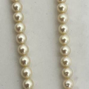 美品 アコヤ あこやパール 本真珠ネックレス 約7.0mm〜7.4mm 約43cm シルバー SILVER 刻印 総重量33.4g pearl の画像7