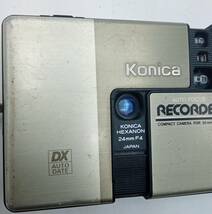 BB92◇＜動作/精度未確認＞フィルムカメラ ジャンク KONICA コニカ RECORDER AUTO FOCUS レンズ HEXANON 24mm F4 現状品◇_画像6