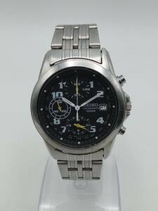 EE94◇＜QZ/不動＞腕時計 SEIKO CHRONOGRAPH 100M セイコー クロノグラフ 7T92-0CX0 クォーツ デイト 純正ベルト 現状品◇