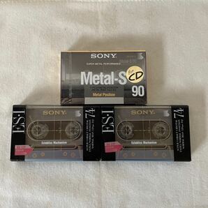 未使用品 SONY カセットテープ 3本セット メタル ノーマル metal-s90 a esm1 74の画像1