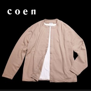 # new goods unused coen United Arrows double face crew neck cardigan light . comfortable ko-en. water speed .[ XL ]