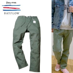 # new goods unused BAYFLOW rough ~ neatly feeling till anything . eggplant change illusion free. Easy pants slim tapered tiger u The -L size4 Bay flow 