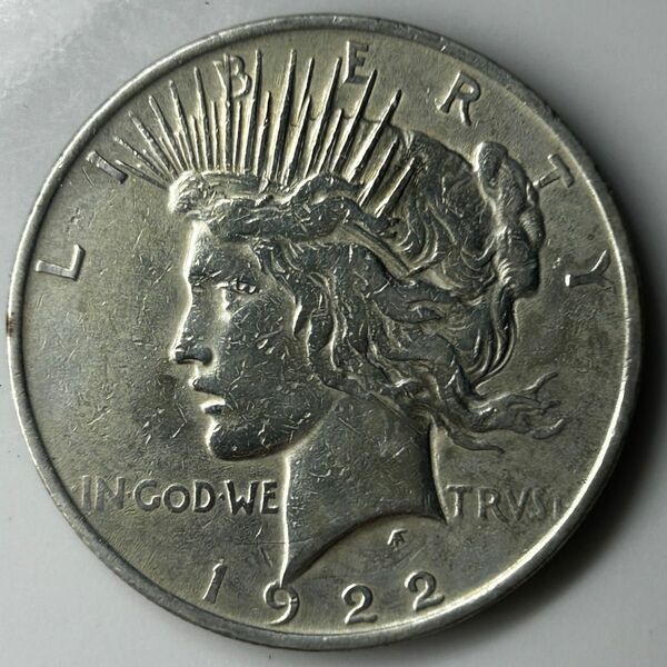アメリカ　ピースダラー銀貨　1922年　古銭　銀貨