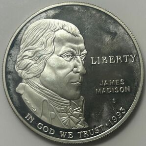 アメリカ　権利の典章　1ドル記念プルーフ銀貨　1993-S 古銭　銀貨