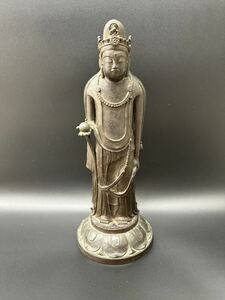時代物 貴重品　歴史お寺掘り出し物　仏像 仏教美術 置物 銅製 古美術 琢磨作　骨董品 