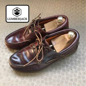 ☆【 LUMBERJACK 】★ 3アイレット レザーデッキシューズ★サイズ28