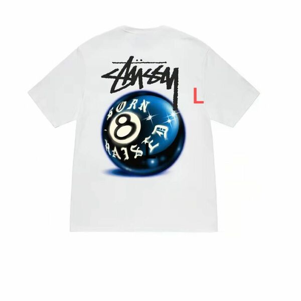 Stussy x born raised 8 ball Tee L