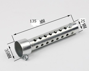 汎用 インナーサイレンサー バッフル チャンバー ロング シルバー 35mm