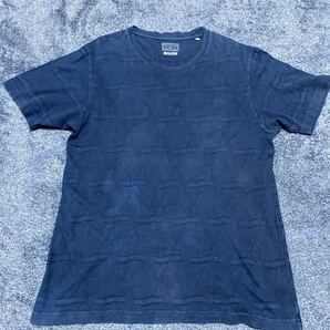 BLUE BLUE JAPAN PURE INDIGO ブルーブルージャパン インディゴ染め 半袖Tシャツ メンズサイズ3 ARIGATOの画像2