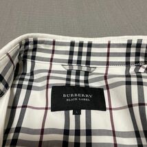 BURBERRY BLACK LABELバーバリーブラックレーベル ストレッチデニムジャケット メンズL 白ホワイトジージャン ノバチェック 春物スプリング_画像8