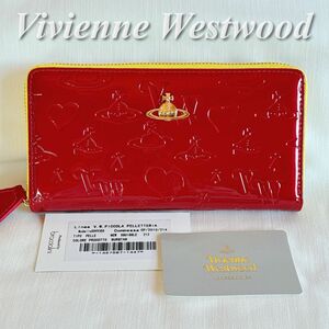 ☆新品☆Vivienne Westwood 55VV355 エナメル 赤 レッド 長財布 ウォレット 財布