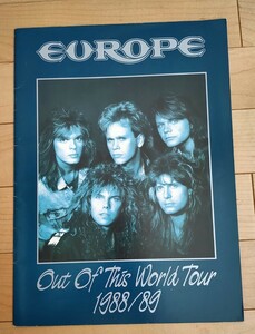 Europe 1989年 ヨーロッパ ツアー 海外 パンフレット ジョーイ・テンペスト ロック 北欧 北欧メタル メタル OUT OF THIS WORLD EUROPE