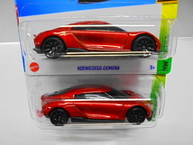 Hotwheels ケーニグセグ ジェメラ ホットウィール ミニカー 2台セット_画像2