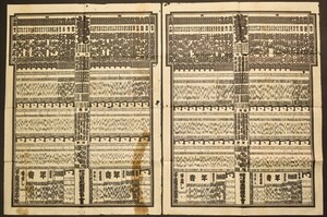 相撲番付 二枚 昭和33・34年 若乃花 千代の山 朝汐 時津山 和本 古文書