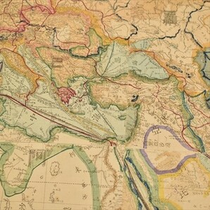 輿地新図 木版古地図 大型 色刷 世界図 世界地図 明治 和本 古文書の画像4