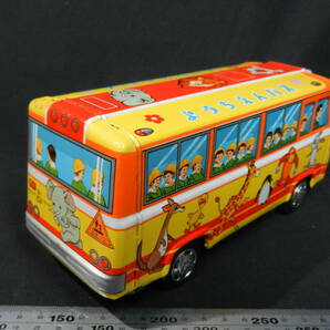 昭和 レトロ ブリキ 東京プレイシング商会 ようちえんバス 全長約21センチ 中古 箱なし 幼稚園バスの画像2