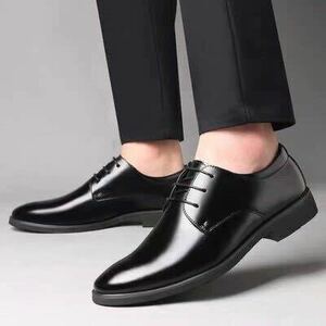 27cm メンズ ビジネスシューズ フォーマル ブラック 【561】紳士靴 定番型 就活 通勤 リクルート
