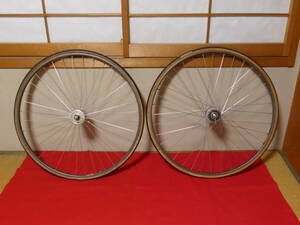 NJS サンツアー シュパーブプロ CUSTOM MADE ラージハブ 両切り チューブラー 700C アラヤ ゴールド SUNTOUR SUPERBE PRO ピスト 36H