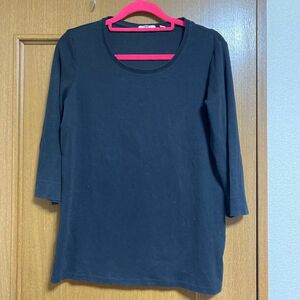 UNIQLO7分袖 黒 カットソー XL