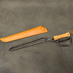 【本革】テオゴニア火ばさみケース 火ばさみレザーケース レザーカスタム 焚き火