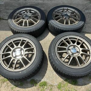 スタッドレス　アルミホイール付き　185/55R15 IG50 2014年　15 500万円6.5j PCD100 4穴　オフセット40.