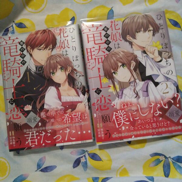 初版！透明カバー付！ひとりぼっちの花娘は檻の中の竜騎士に恋願う 1 2巻セット