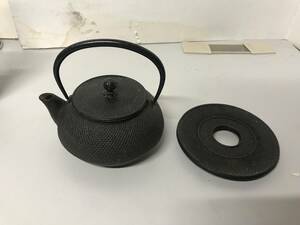 鉄瓶　鉄瓶置き付き　iron kettle　南部鉄器　セット　日本製